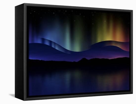 Abstract Illustration of the Northern Lights-null-Framed Premier Image Canvas