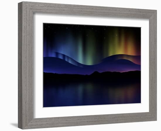 Abstract Illustration of the Northern Lights-null-Framed Photographic Print