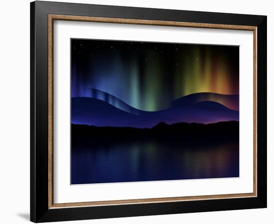 Abstract Illustration of the Northern Lights-null-Framed Photographic Print