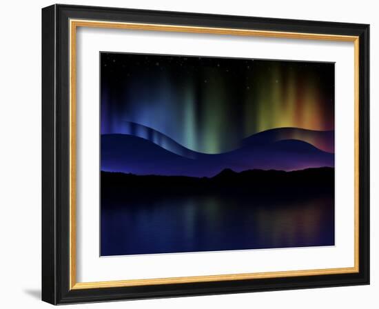 Abstract Illustration of the Northern Lights-null-Framed Photographic Print