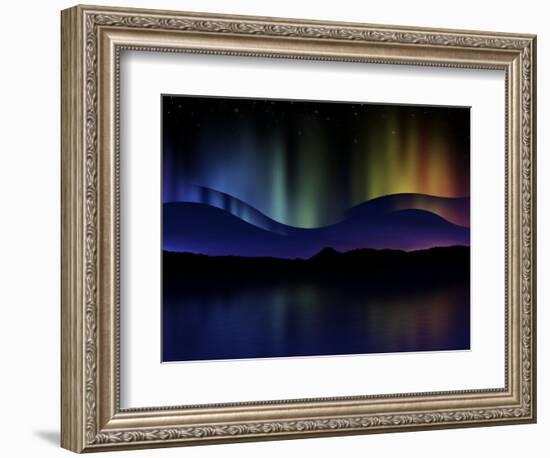 Abstract Illustration of the Northern Lights-null-Framed Photographic Print