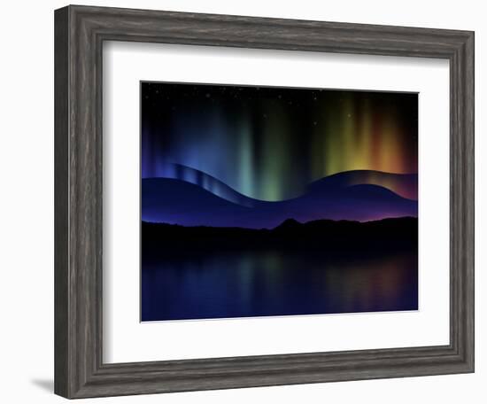 Abstract Illustration of the Northern Lights-null-Framed Photographic Print