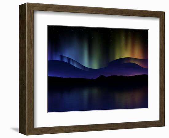 Abstract Illustration of the Northern Lights-null-Framed Photographic Print