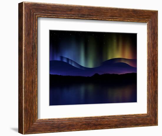 Abstract Illustration of the Northern Lights-null-Framed Photographic Print