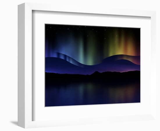 Abstract Illustration of the Northern Lights-null-Framed Photographic Print