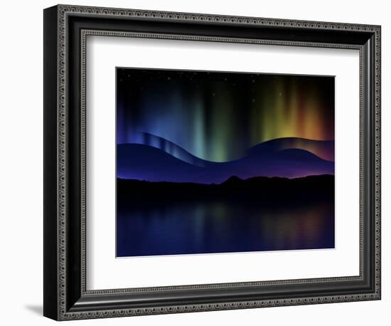 Abstract Illustration of the Northern Lights-null-Framed Photographic Print