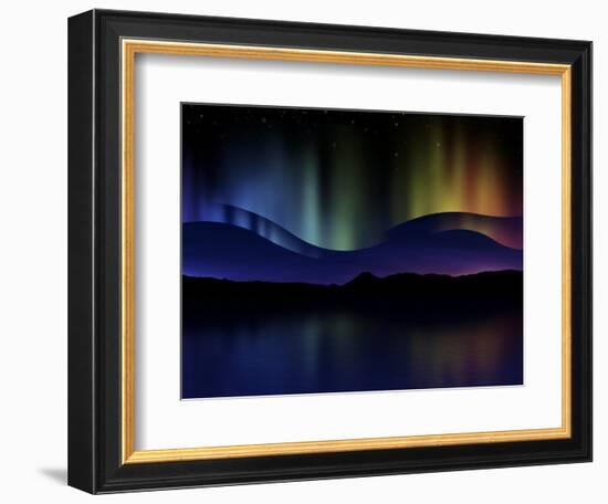 Abstract Illustration of the Northern Lights-null-Framed Photographic Print