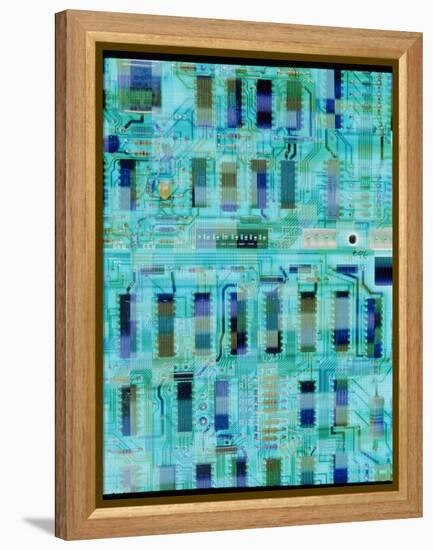 Abstract Image of a Circuit Board.-Tony Craddock-Framed Premier Image Canvas