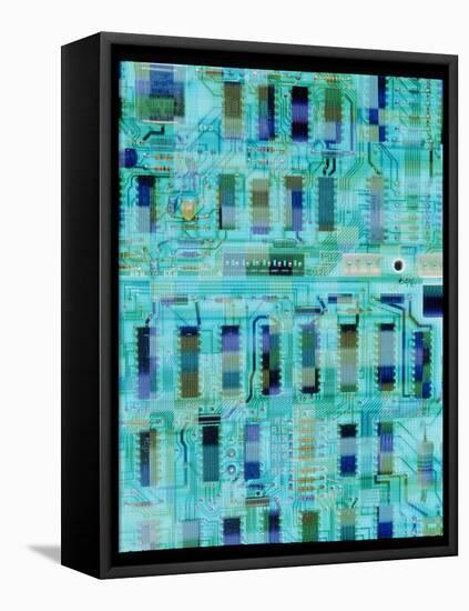 Abstract Image of a Circuit Board.-Tony Craddock-Framed Premier Image Canvas