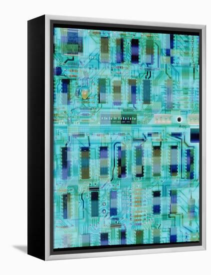 Abstract Image of a Circuit Board.-Tony Craddock-Framed Premier Image Canvas