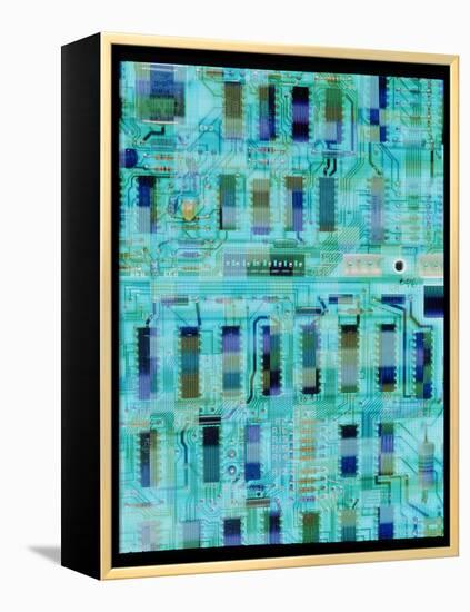 Abstract Image of a Circuit Board.-Tony Craddock-Framed Premier Image Canvas