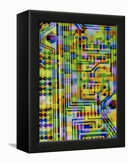 Abstract Image of a Circuit Board.-Tony Craddock-Framed Premier Image Canvas