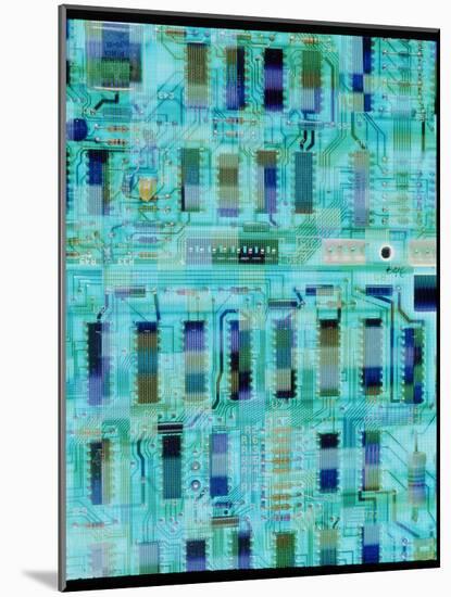 Abstract Image of a Circuit Board.-Tony Craddock-Mounted Photographic Print