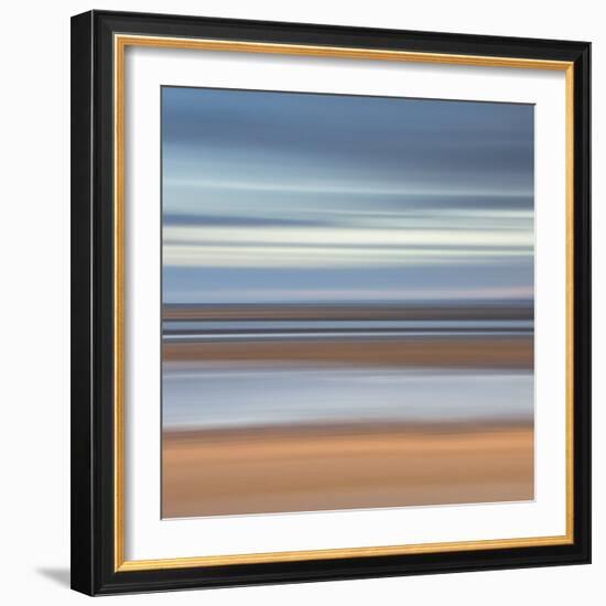 Abstract Image of the View from Alnmouth Beach to the North Sea, Alnmouth, England, UK-Lee Frost-Framed Photographic Print