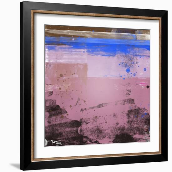 Abstract Indian Red and Blue-Emma Moore-Framed Art Print