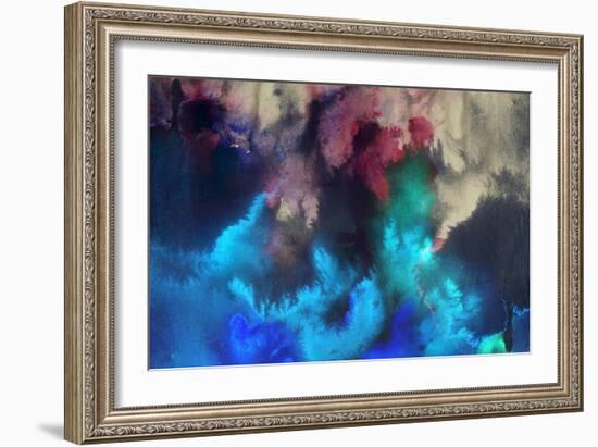 Abstract Ink Blob - Digital Edit Painting Background-run4it-Framed Art Print