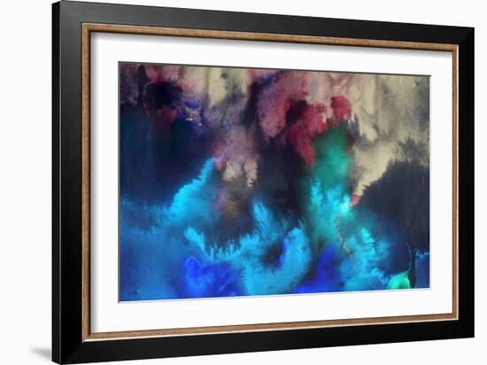 Abstract Ink Blob - Digital Edit Painting Background-run4it-Framed Art Print