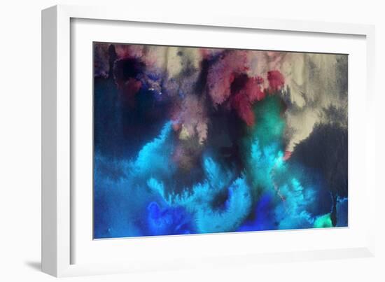 Abstract Ink Blob - Digital Edit Painting Background-run4it-Framed Art Print