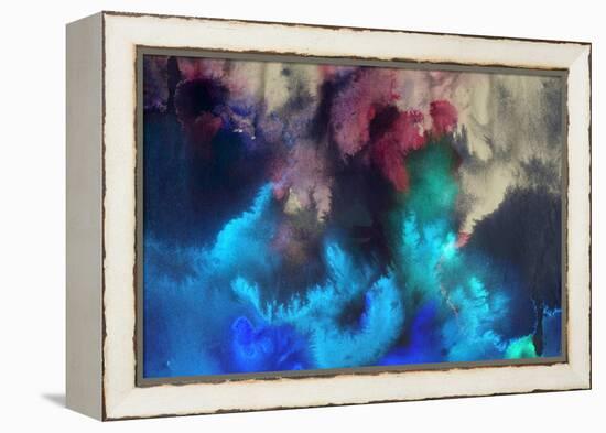 Abstract Ink Blob - Digital Edit Painting Background-run4it-Framed Stretched Canvas