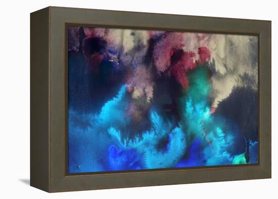 Abstract Ink Blob - Digital Edit Painting Background-run4it-Framed Stretched Canvas