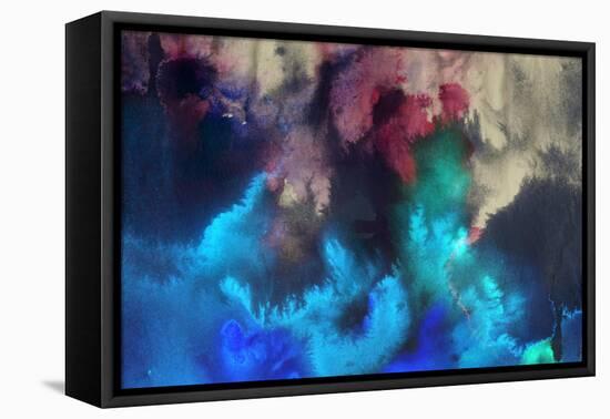 Abstract Ink Blob - Digital Edit Painting Background-run4it-Framed Stretched Canvas