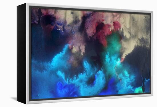 Abstract Ink Blob - Digital Edit Painting Background-run4it-Framed Stretched Canvas