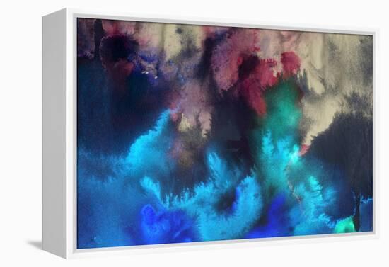 Abstract Ink Blob - Digital Edit Painting Background-run4it-Framed Stretched Canvas
