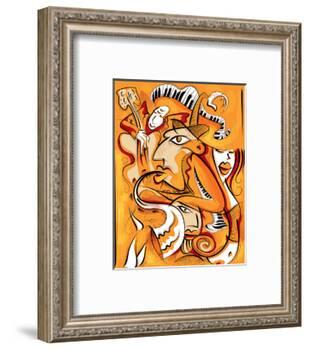 Abstract Jazz Quartett-null-Framed Art Print