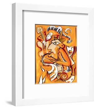 Abstract Jazz Quartett-null-Framed Art Print