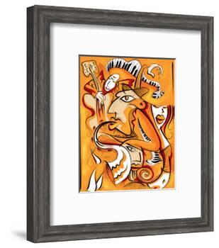 Abstract Jazz Quartett-null-Framed Art Print