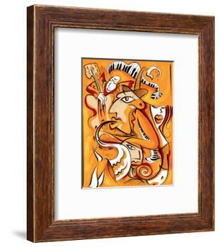 Abstract Jazz Quartett-null-Framed Art Print
