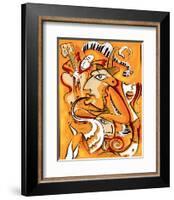 Abstract Jazz Quartett-null-Framed Art Print