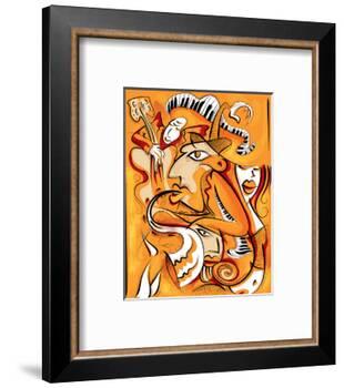 Abstract Jazz Quartett-null-Framed Art Print