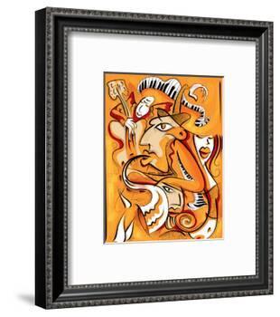 Abstract Jazz Quartett-null-Framed Art Print