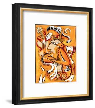 Abstract Jazz Quartett-null-Framed Art Print
