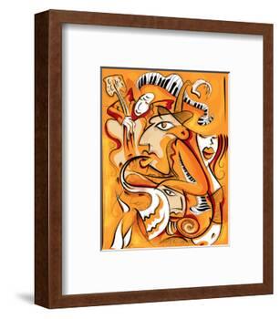 Abstract Jazz Quartett-null-Framed Art Print