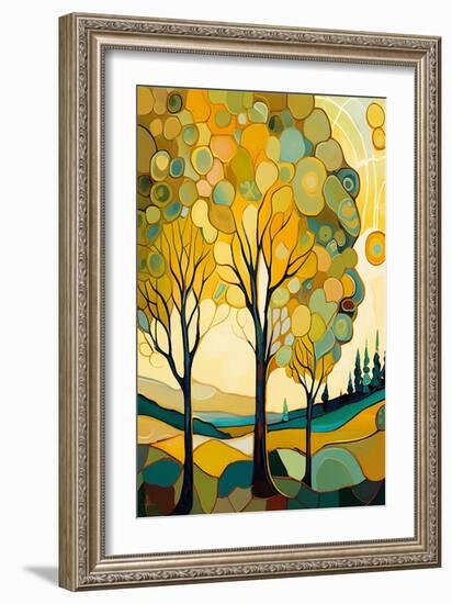 Abstract Landscape with Trees-Avril Anouilh-Framed Art Print