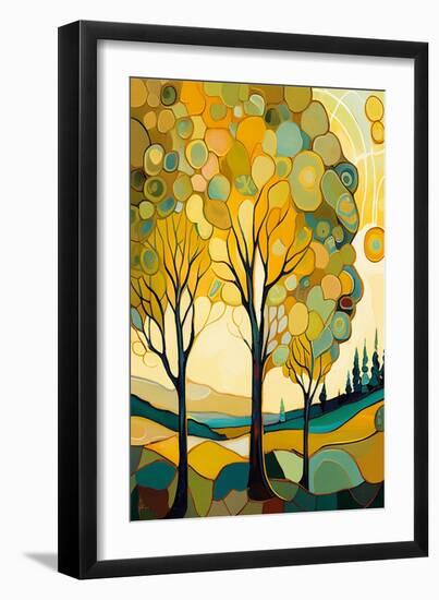 Abstract Landscape with Trees-Avril Anouilh-Framed Art Print