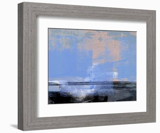 Abstract Light Blue and Black-Alma Levine-Framed Premium Giclee Print