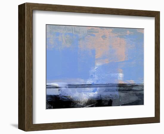 Abstract Light Blue and Black-Alma Levine-Framed Premium Giclee Print