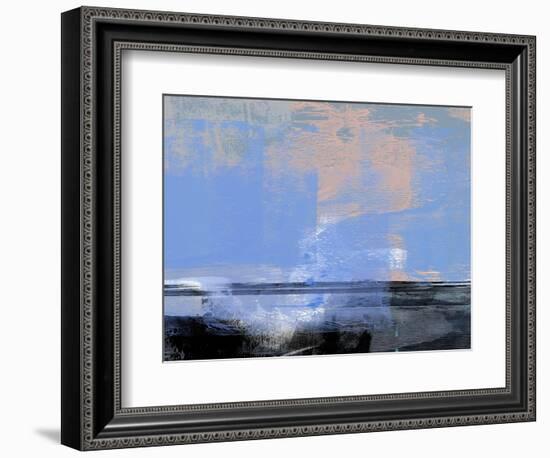 Abstract Light Blue and Black-Alma Levine-Framed Premium Giclee Print