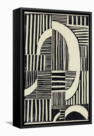 Abstract Linocut A-THE Studio-Framed Premier Image Canvas