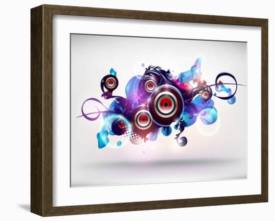 Abstract Loudspeakers-theromb-Framed Art Print