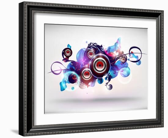 Abstract Loudspeakers-theromb-Framed Art Print