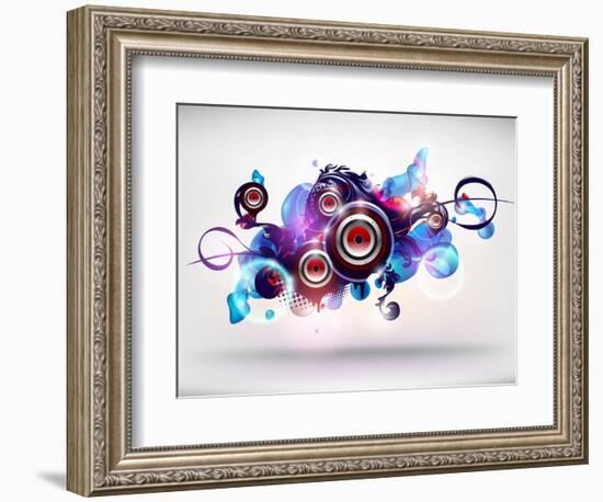 Abstract Loudspeakers-theromb-Framed Art Print