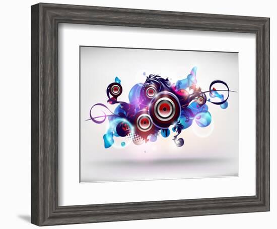 Abstract Loudspeakers-theromb-Framed Art Print