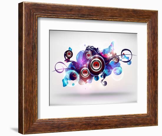 Abstract Loudspeakers-theromb-Framed Art Print