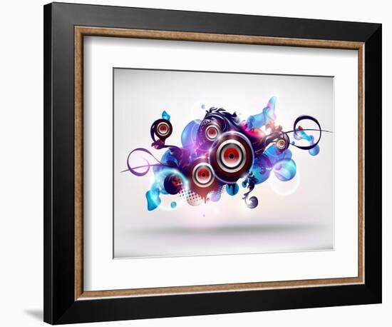 Abstract Loudspeakers-theromb-Framed Art Print