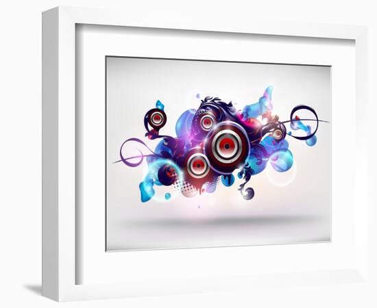 Abstract Loudspeakers-theromb-Framed Art Print