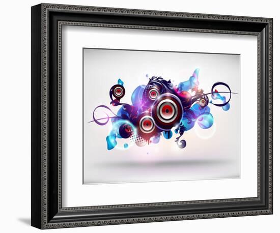 Abstract Loudspeakers-theromb-Framed Art Print